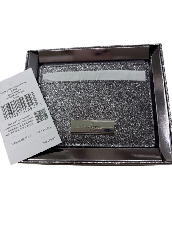kate spade Accessories - kate spade Kenzie slim silver glitter card holder NWT in box